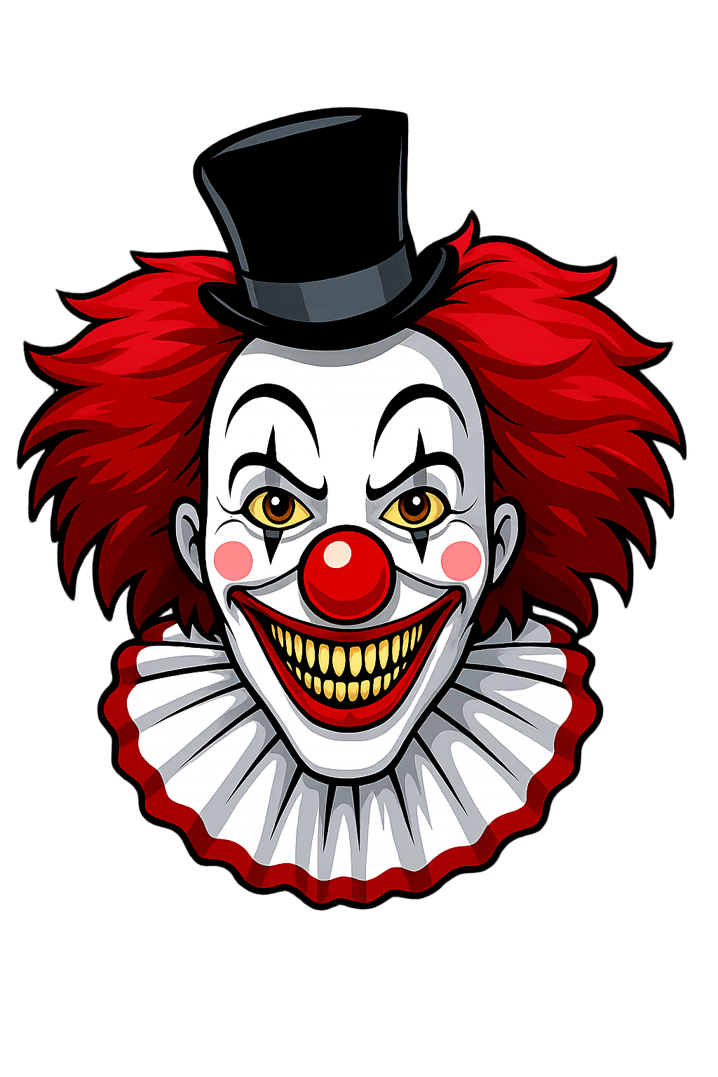 Creepy circus clown logo